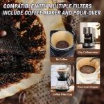 DechoPak Coffee Filters #4, 200 Count Cone Paper Coffee Filter 8-12 Cup, Unbleached Natural Disposable No 4 Filters Fits for Pour Over, Drip Coffee Maker Suitable for Home, Shop Commercial (Brown)