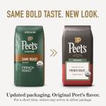Peet's Coffee, USDA Organic Dark Roast Ground Coffee, 100% Arabica Coffee - French Roast 18 Ounce Bag
