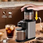 Wancle Conical Burr Coffee Grinder, Coffee Bean Grinder with Adjustable Grind Settings for Espresso, Drip & French Press, Low Noise & Anti-static with Powder Blower, Stainless Steel Burr