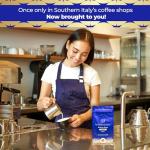 Whole Bean Coffee Medium Roast, Super Crema Arabica and Robusta Blend, Low Acid, Bold & Nutty Flavor, 12oz Bag, Fresh Artisan Roast from Puglia