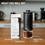 World's First 60g Large Capacity Manual Coffee Grinder, Portable Hand Coffee Bean Mill with 40 Adjustable Settings, Ceramic Conical Burr Grinder for Espresso, Pour Over, Camping, Travel, Gift, etc