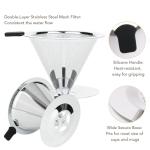 Premium Pour Over Coffee Dripper with Reusable Stainless Steel Filter – Portable, Easy Clean Coffee Maker for Single Cup Brewing – Ideal for Home, Office, Camping