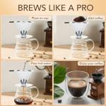 Premium Pour Over Coffee Dripper with Reusable Stainless Steel Filter – Portable, Easy Clean Coffee Maker for Single Cup Brewing – Ideal for Home, Office, Camping