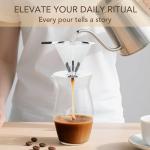 Premium Pour Over Coffee Dripper with Reusable Stainless Steel Filter – Portable, Easy Clean Coffee Maker for Single Cup Brewing – Ideal for Home, Office, Camping