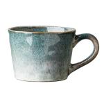 XINRRY Ceramic Coffee Mug, 12 oz Tea Cup with Handle, Vintage Coffee Cup for Office and Home, Dishwasher and Microwave Safe, Sage Green