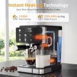 SUNVIVI Espresso Machine with Cold Brew, All-in-one Iced Coffee Maker with Automatic Milk Frother, LED Touchscreen, 51OZ Water Tank, Pressure Coffee Machine for Latte, Cappucinno, Self-clean, Black