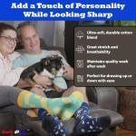 SockFly Coffee Bean Dress Socks Funny Novelty Crazy Fun Design Men Size 8-12 Cotton Casual Crew Colorful Funky Fancy Socks Gift for Men