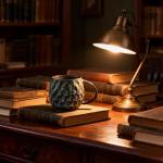 Mochachaju 20oz Large handle Ceramic Coffee Mug, Handmade Glaze Color Changing Mug with Easy-Grip Handle, Unique Handcrafted Tea Cup for Home, Office, Gift Giving (cyan)