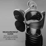 OVENTE French Press Coffee Maker 34 Ounce with Heat Resistant Borosilicate Glass & Stainless Steel 4-Level Filtration System, Portable Cold Brew Coffee Maker for Travel, Camping or Gift, Black FPW34B