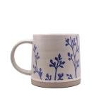 Handmade Ceramic Coffee Mug, 16 oz Coffee Cup, 450 ml | Heavy Mug Ideal for Green Tea or Coffee| Large Coffee Mug | Hand Painted Floral Design Pottery Mug | Cute Coffee Mugs for Women | Latte Mugs