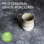 Bosmarlin Large Ceramic Coffee Mug, 20 Oz, Big Tea Cup for Office and Home, Dishwasher and Microwave Safe(20 Oz, Brown Grey)