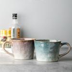 Ceraozmus Coffee Mug 350ml/12oz Two-Piece Set, Retro Tea Cup Milk Cup, Suitable for Coffee, Latte, Tea, Dishwasher and Microwave Safe (2-Piece Set)