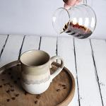 Bosmarlin Large Ceramic Coffee Mug, 20 Oz, Big Tea Cup for Office and Home, Dishwasher and Microwave Safe(20 Oz, Brown Grey)