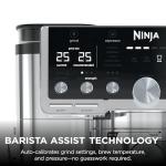 Ninja Luxe Café Pro Series, Espresso Machine, Drip Coffee, Cold Brew, Hot Water, Integrated Tamper, Built-in Grinder, Hands-Free Frother for Cappuccinos, Lattes, Americanos, Dairy or Non-Dairy, ES701