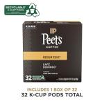 Peet's Coffee, Medium Roast Single Serve Coffee Pods, 100% Arabica Coffee - Café Domingo 32 Count (1 Box of 32 Pods)