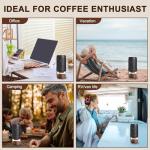 Portable Electric Burr Coffee Grinder with 40 Adjustable Settings, Small Electric Rechargeable Mini Coffee Grinder with Multiple Grinding Settings