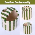 JMCRATE Coffee Mug Espresso Cup 10oz Ceramic Coffee Mugs Porcelain Coffee Cup Hand-Painted Striped Art Multiple Use for Kitchen, Dining-Green