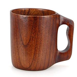 Handmade Wooden Mugs for Men Women 12 oz Unique Coffee Man Mug Gift Small Vintage Wood Tea Cup Rustic Wooden Beer Stein Mug Outdoor Camping Cool Drinking Viking Cup Unusual Fancy Coffee Mugs for Him