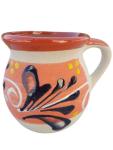 Hand-Painted Mexican clay Mugs, Floral Ceramic Coffee cups, Artisan Handmade Talavera Jarritos Mexican Mugs Tazas de Mexico (Mixed, Single (1))