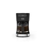 BLACK+DECKER CAFÉCRAFT 12-Cup Programmable Coffee Maker, Stainless Steel Drip Coffeemaker with Vortex Showerhead, Strength Selector, Sneak-A-Cup, Keep Warm