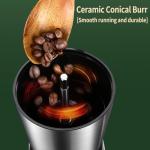 BOMANSI BOMS Manual Coffee Grinder - 8 Adjustable Coarseness Settings, Hand Crank Coffee Mill, Large Capacity, Portable Hand Coffee Grinder for Moka pot, French Press, Drip, Espresso, Gift