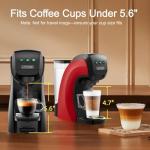 Warriors1 Single Serve Coffee Maker for Keurig K Cup, Espresso Machine for Nespresso Original, Dolce Gusto Pods, Ground Coffee, Cappuccino & Latte Coffee Machine, 20 Bar Espresso Maker, 3 Brew Sizes