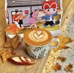 JINNTHE Handmade Ceramic Coffee Mug with Handle for Tea Latte,12 oz. Microwave Dishwasher Cup, Art Gifts Green Plant Leaf Mug, Cup for Coffee, Tea & Hot Chocolate, Cypress Leaves