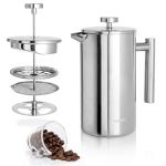 Mixpresso 27 Oz Stainless Steel French Press