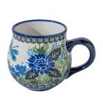 ALMA 12oz Handmade Coffee Mug, Ceramic Hand Warmer Mug, Microwave and Dishwasher Safe, flower mug(Spring Splendor,Medium)