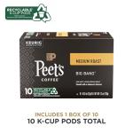 Peet's Coffee, Medium Roast Keurig K-Cup Pods, 100% Arabica Coffee - Big Bang 10 Count (1 Box of 10 Pods)