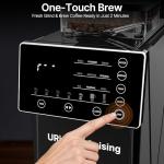 URintells Cuising Coffee Maker with Grinder, 22OZ Drip Coffee Maker with 5 Cup Glass Carafe and Removable Filter, Programmable Hot and Cold Bean to Cup Coffee Machine with Timer, Auto Shut Off