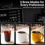 URintells Cuising Coffee Maker with Grinder, 22OZ Drip Coffee Maker with 5 Cup Glass Carafe and Removable Filter, Programmable Hot and Cold Bean to Cup Coffee Machine with Timer, Auto Shut Off