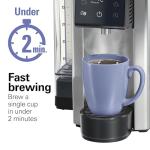 Hamilton Beach FlexBrew Advanced 5-in-1 Thermal Programmable 12 Cup Drip and Single Serve Hot & Iced Coffee Maker, Movable 60oz. Water Reservoir, Use Pod Packs and Grounds, Fast Brewing, Black (49929)