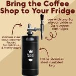 The Original Royal Brew Nitro Cold Brew Coffee Maker - Gift for Coffee Lovers -128 oz Extra Large Home Keg, Nitrogen Gas System Coffee Dispenser Kit - Use Nitrogen or Nitrous Oxide
