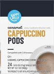 Amazon Brand - Happy Belly Cappuccino Coffee Pods Compatible With K Cup Brewers, Light Roast, Caramel Flavored, 24 Count, 12.72 ounce (Pack of 1)