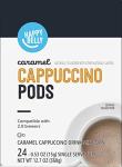 Amazon Brand - Happy Belly Cappuccino Coffee Pods Compatible With K Cup Brewers, Light Roast, Caramel Flavored, 24 Count, 12.72 ounce (Pack of 1)