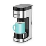 CHULUX Upgrade Single Serve Coffee Maker Machine for K Cup and Grounds with 2 Mins Brew One Cup, 3 Brew Choices, Removable Reservoir & Drip Tray