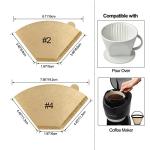 Pro Mael Cone Coffee Filters #4, Number 4 Coffee Filter 8-12 Cup for Drip Coffee Maker, Unbleached Natural (100, #4)
