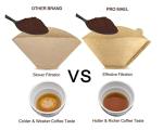 Pro Mael Cone Coffee Filters #4, Number 4 Coffee Filter 8-12 Cup for Drip Coffee Maker, Unbleached Natural (100, #4)