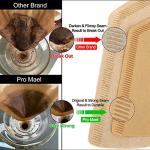 Pro Mael Cone Coffee Filters #4, Number 4 Coffee Filter 8-12 Cup for Drip Coffee Maker, Unbleached Natural (100, #4)