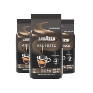 Lavazza Espresso Whole Bean Coffee 100% Arabica, Medium Roast, Pack of 3 (2.2 Pound Bag each Packaging May Vary) Premium Quality, Non GMO, 100% Arabica, Rich bodied