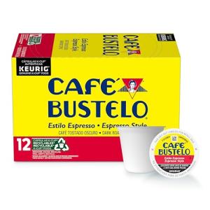Café Bustelo Espresso Style Dark Roast, Single Serve Coffee Pods, 12 Count (Pack of 1)
