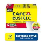 Café Bustelo Espresso Style Dark Roast, Single Serve Coffee Pods, 12 Count (Pack of 1)