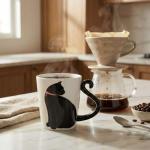 Adorable Cat Mug with Tail Handle – 11 Oz