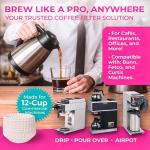 Katy’s Large Coffee Filters | 12 Cup Disposable Coffee Filters | Fine Paper for Smooth Extraction | Tall-Sided Design | Fits Bunn, Commercial & Large Brewers | No Overflow | 500-Count Bulk Pack