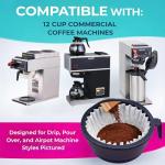 Katy’s Large Coffee Filters | 12 Cup Disposable Coffee Filters | Fine Paper for Smooth Extraction | Tall-Sided Design | Fits Bunn, Commercial & Large Brewers | No Overflow | 500-Count Bulk Pack