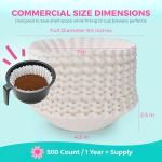Katy’s Large Coffee Filters | 12 Cup Disposable Coffee Filters | Fine Paper for Smooth Extraction | Tall-Sided Design | Fits Bunn, Commercial & Large Brewers | No Overflow | 500-Count Bulk Pack