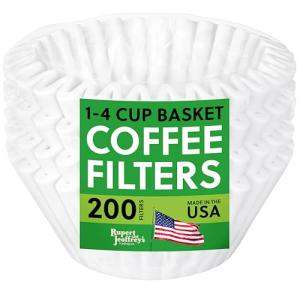 4 Cup Basket Coffee Filters (200, White)
