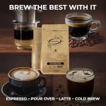 doanhdang - 17 Oz Premium Arabica Whole Bean Coffee, 100% Arabica Medium Roast, Rich Flavor for Espresso and Brew, Origin from Vietnam, Whole Med Roast Beans, Pack of 1, Phin Filter Included