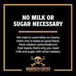 Warpath Coffee Dark Roast Whole Bean Coffee, Mariner's Blend, High Caffeine, Extra Strong Roasted 100% Arabica Coffee Beans Whole, Rich Aroma, Full-Bodied Intense Cup, Created by Navy SEALs, 12oz